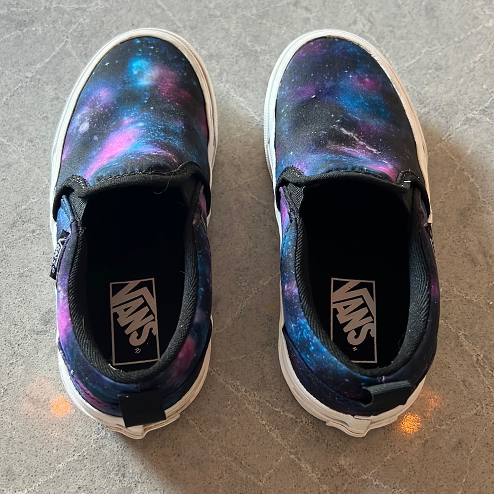 Like new Vans kids galaxy skate slip on size 12